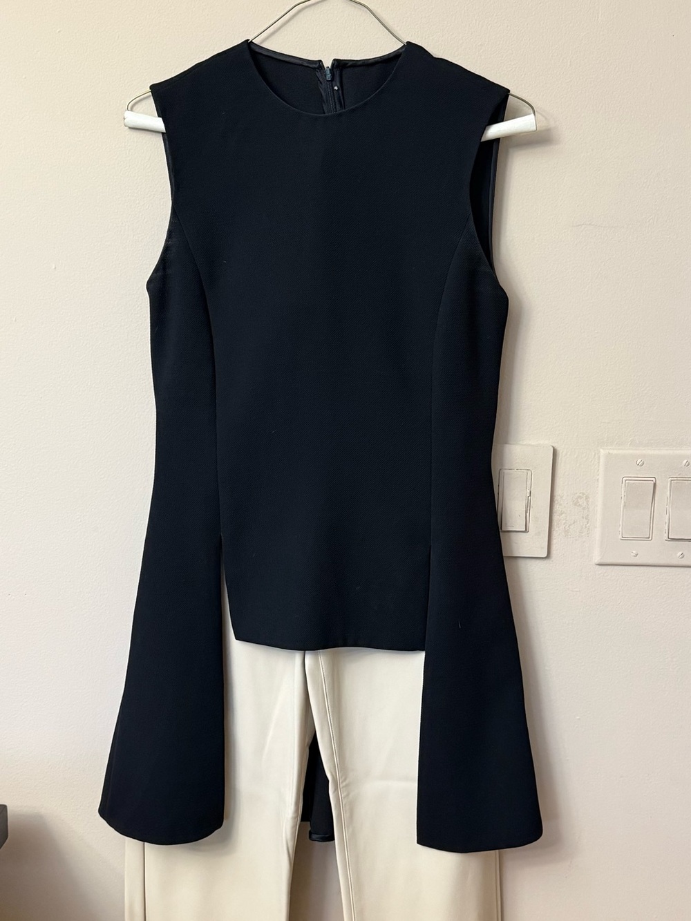 Rosetta Getty Black Sleeveless Tunic Top